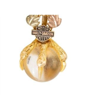 Harley Davidson Claw Crystal Ball Pendant - Metallic