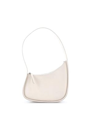 The Row Half Moon Shoulder Bag Leather - White
