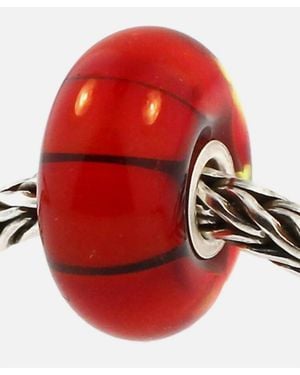 Trollbeads Pumpkin Glass Bead Charm - Red