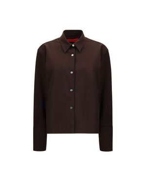 THE LATEST Classic Collar Shirt - Brown