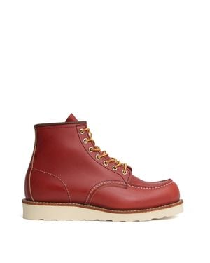 Red Wing Moc Classico Goodyear Leather Boots - Red