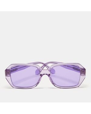 Le Specs Bronze/ Petit Panthere Oval Sunglasses - Purple