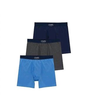 Chaps Boxer Briefs Three Pack Set - Blue