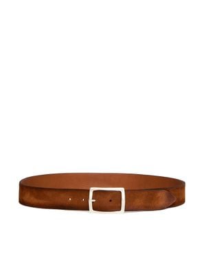 Orciani Hunting Double Reversible Suede Belt - Brown