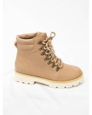 Oasis Society Kinsley Chunky Combat Boots - Natural