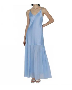 AS by DF V-Neck Midi Dress - Blue