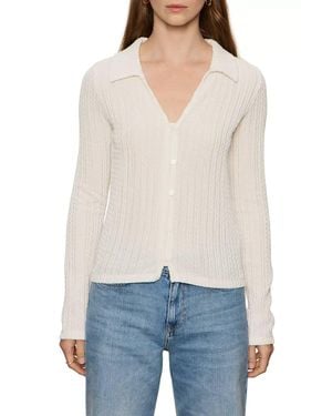 Sanctuary Button Down Textured Top - Blue
