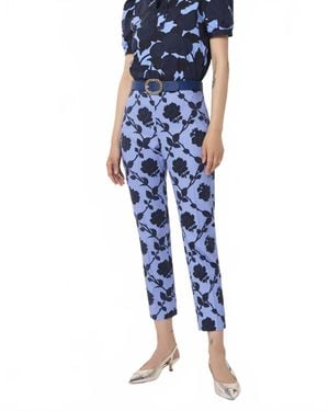 Tara Jarmon Jacquard Pants - Blue