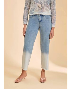 Fdj Christina Wide Ankle Length Jeans - Blue