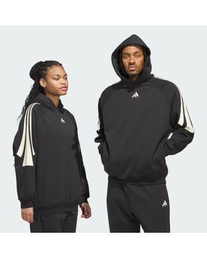 adidas Basketball 3-Stripes Fleece Hoodie (Gender Neutral) - Black