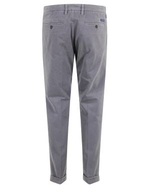Fay Light Lead Capri Tinto Capo Stretch Cotton Cropped Pants - Gray