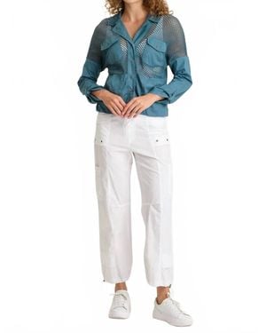 XCVI Niels Long Sleeve Button Down Jacket - Blue