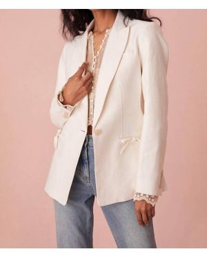LoveShackFancy Lamia Tailored Suit Jacket - Natural