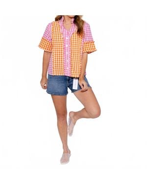 Thml Gingham Charm Top - Blue