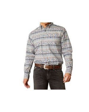 Ariat Richie Long Sleeve Fitted Buttondown Shirt - Gray