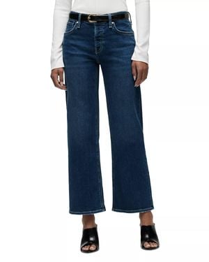 Hudson Jeans Rosie High Rise Wide Leg Ankle Jeans - Blue