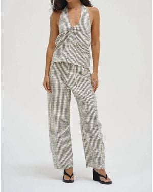 LNA Cora Plaid Halter Top - Multicolor
