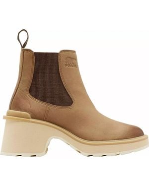 Sorel Hi-Line Heel Waterproof Chelsea Boots - Brown