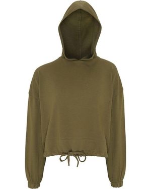 Tridri Cropped Maria Hoodie - Green