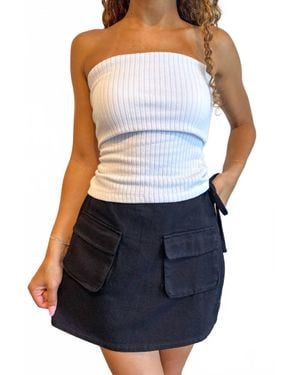 Day + Moon Denim Wrap Skort - Blue