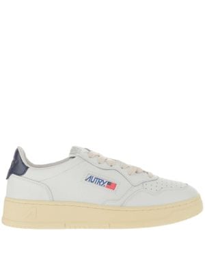Autry Leather Sneakers With Contrast Heel Tab And Logo Details - White