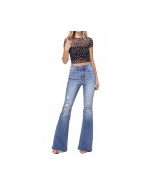 cello Slim Fit Super Flare Jeans - Blue