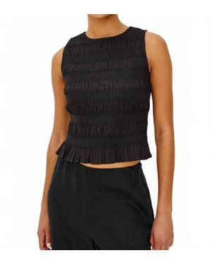Rails Kane Smocked Top - Black