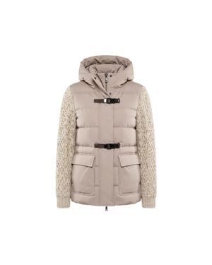 Moorer Verdiana-Stk Down Jacket Pearl - Natural