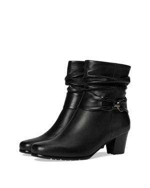 David Tate Corona Boots 'Sblack Leather Square Toe Ankle Bootie Zogg2862