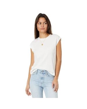 Madewell Northside Vintage Muscle Tank Top Cap Sleeve Gbo2932 - White