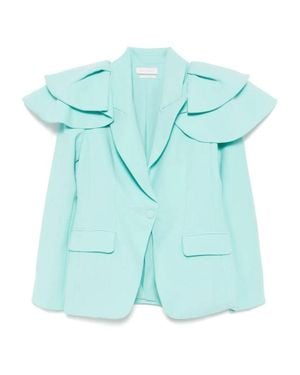 Saiid Kobeisy Ruffled Tailored Jacket - Blue