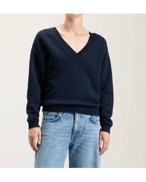 Bellerose Fellow V-Neck Sweatshirt - Blue