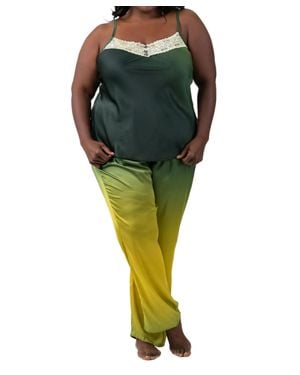 ISAYES Ombre Pajama Set - Green