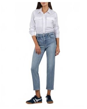 Kut From The Kloth Elizabeth High Rise Crop - Blue