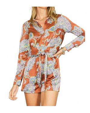 illa illa Bronzed Babe Romper - Red