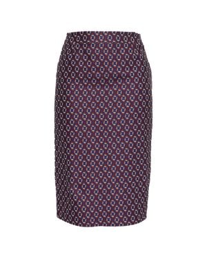 BOSS Patterned Knee-Length Pencil Skirt - Purple