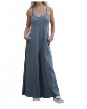 By Together Back To It Jumpsuit - Blue