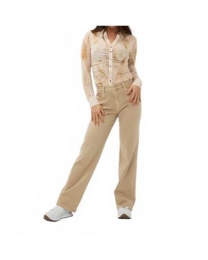 EsQualo Mesh Marble Blouse - Natural