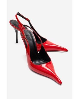Prologue Shoes Candy Pointed Toe Stiletto Pump - Red
