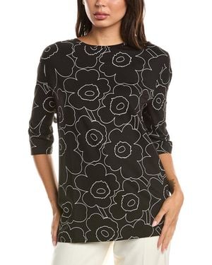 Marimekko Kollaasi Piirto Unikko Top - Black