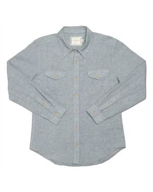 Long Wharf Supply Co. Seawell Linen Work Shirt - Gray