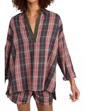 Free People Sunday Morning Sleep Shirt - Red