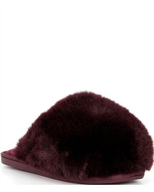 Free People Snowball Faux Fur Slippers - Red