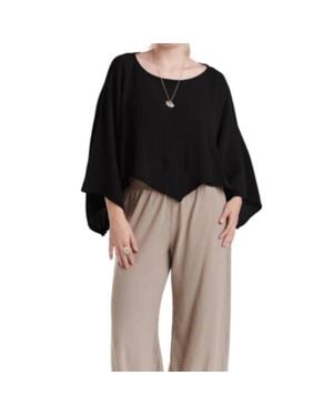 Oh My Gauze Vanna Boatneck Top - Black
