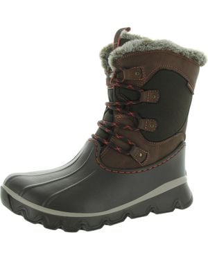 Jambu Flurry Lightweight Faux Leather Winter & Snow Boots - Black