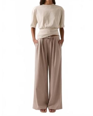 SOVERE Delani Crew Neck Tee - Natural