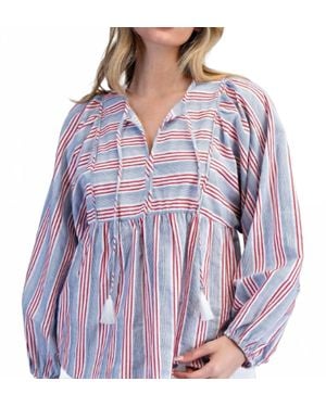 Eesome Cherry Sky Long-Sleeve Top - Purple