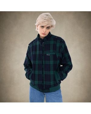 Members Only Oversized Wool Iconic Racer Jacket - Blue