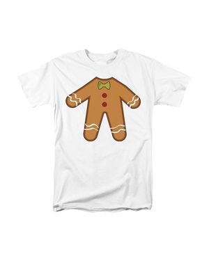 Gildan Christmas Gingerbread Adult T-Shirt - White
