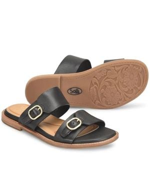 Söfft Noella Sf0099001 Flat Sandals Slip On Slide Htat1222 - Brown